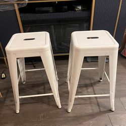 White Stools 24" H