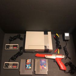 Nes 🍄🎮🕹 Nintendo entertainment system console working complete w/ games & zapper 🔫 Mario Tetris
