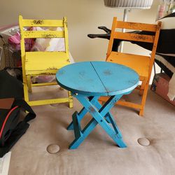 Doll Table & Chair Set, Folds Up