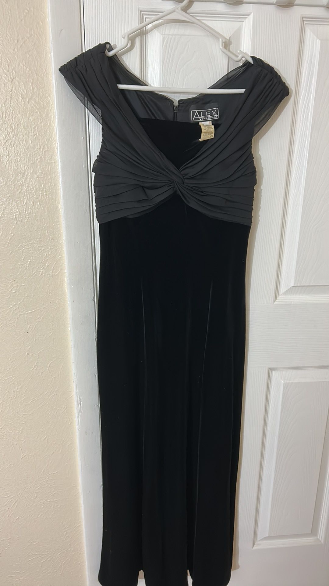 Black Velvet Long Dress Size 10