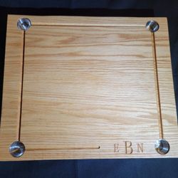 Custom Made Engraved Red Oak Serving Platter 