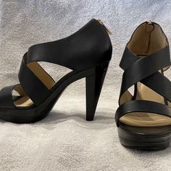 Michael Kors Black Leather Heel 9.5