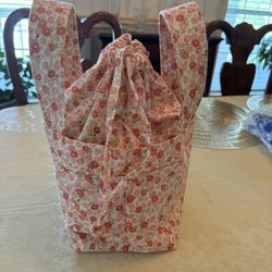 Drawstring Tote Bag - Peach, Pink , Yellow 