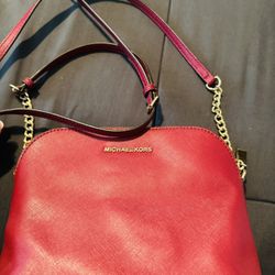 Red Michael Kors Purse