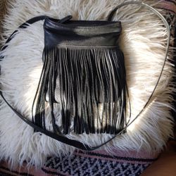Leather Fringe Crossbody