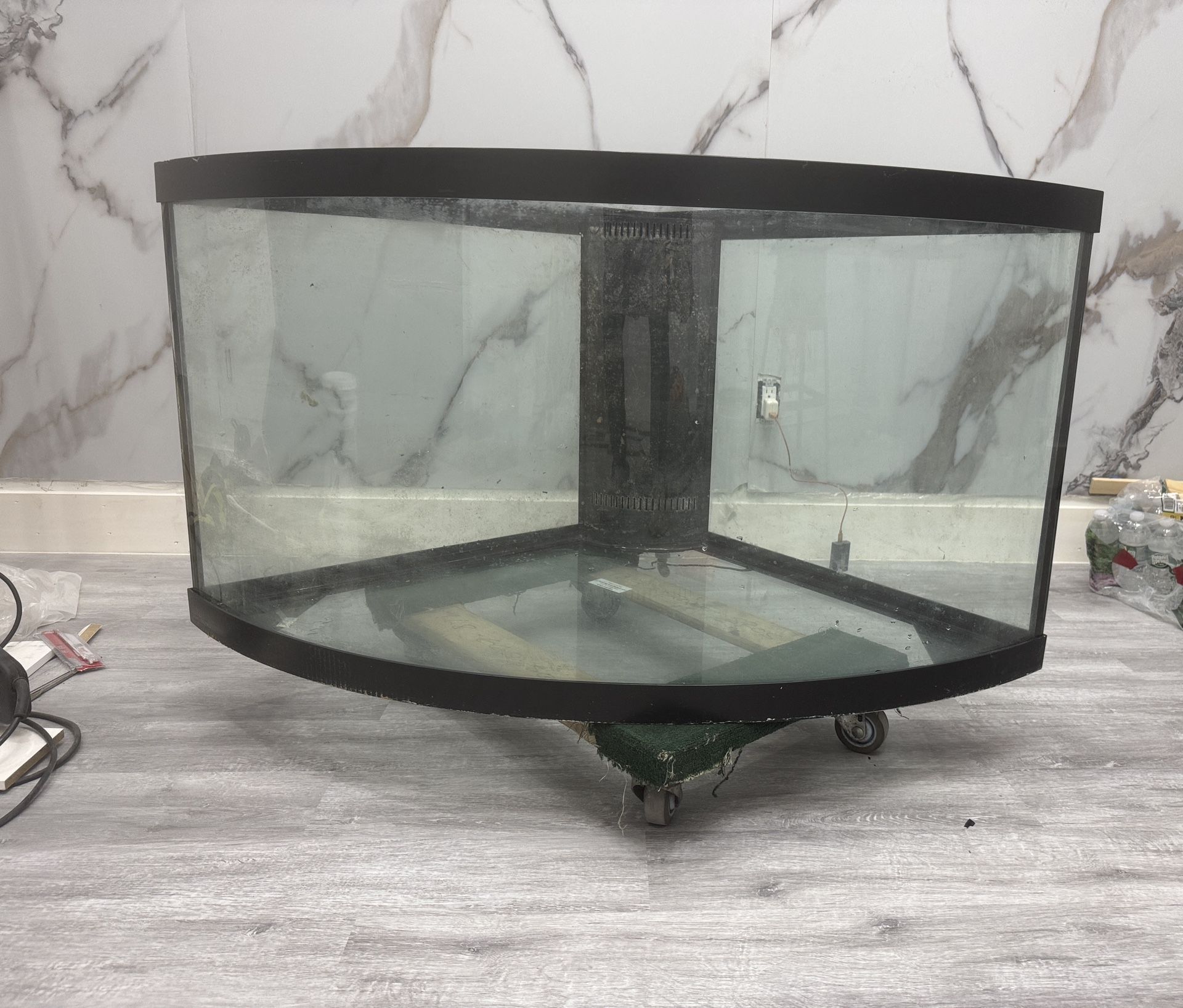 92 Gallon Corner Bow Front Aquarium.