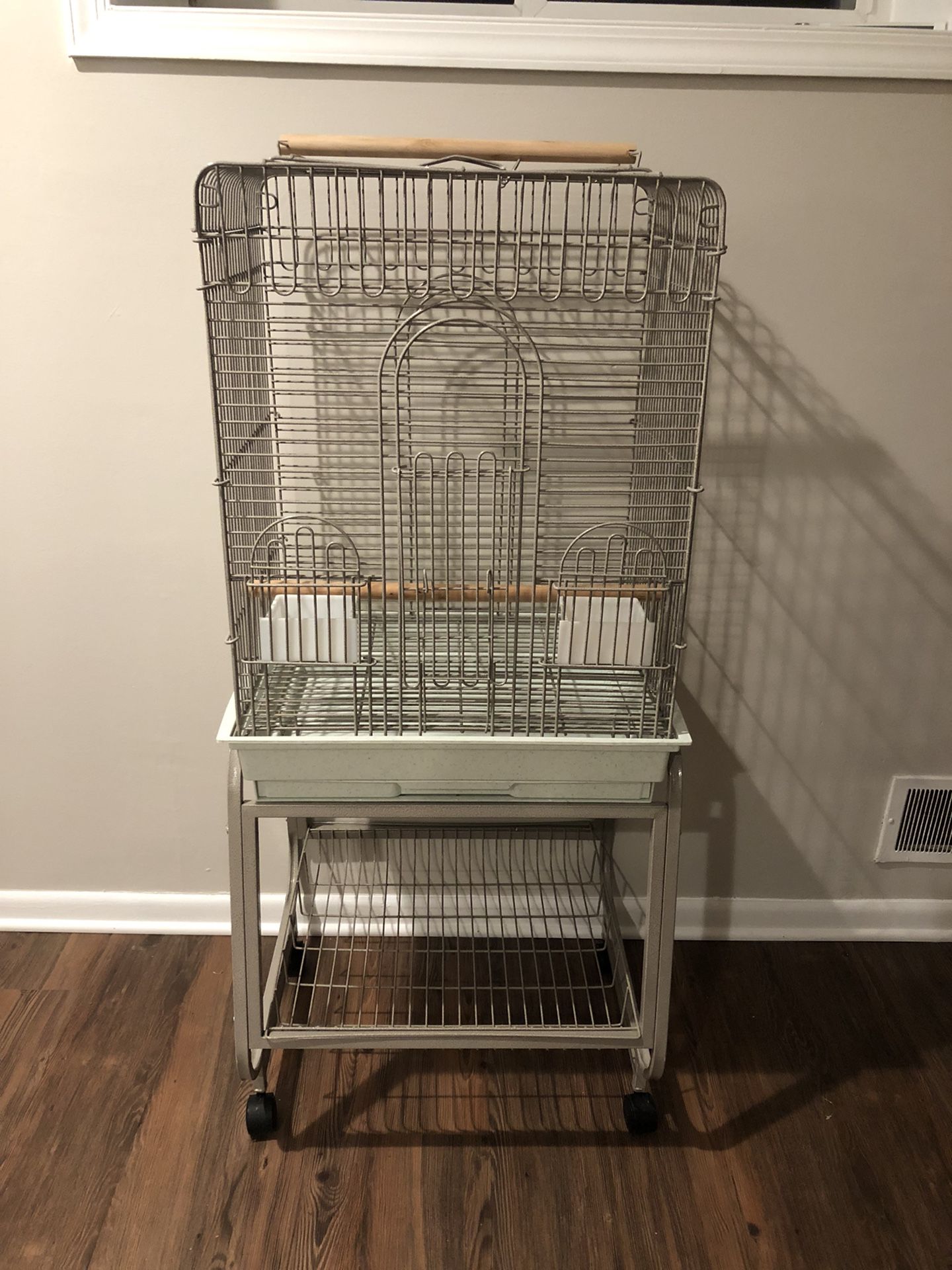 A&E Large Bird Cage With Removable Rolling Stand