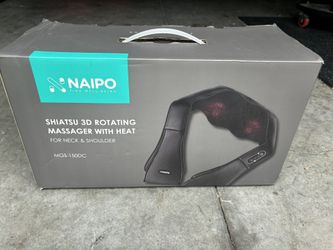 Naipo Shiatsu Back and Neck Massager with Heat Deep Kneading Massage