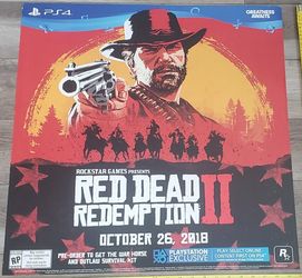 Red Dead Redemption poster! Large ~22" inches wide x 25" inches tall
