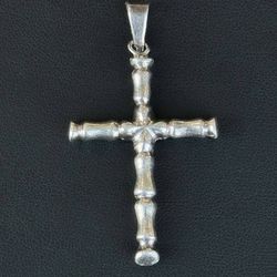 925 Sterling Silver Vintage Mexico Cross Pendant - Weighs 13.8 Grams