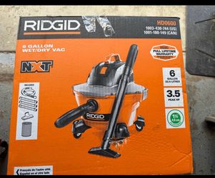 Ridgid 6 Gallon 3.5 Peak HP NXT Wet/Dry Vacuum (HD0600) – Open Box