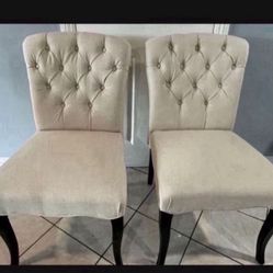 2 Fabric Dining Chairs