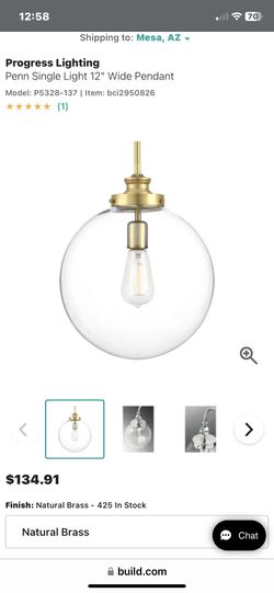  Pendant Globe Light Fixture 
