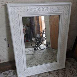White Wooden Mirror