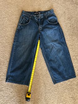 JNCO blue jeans with crown label back pocket