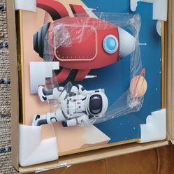 Astronaut Picture With Metal Frame 