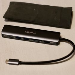 dockteck 7-in-1 USB C Hub with 4K 60Hz HDMI, 1Gbps Ethernet, 100W Power Delivery, SD/TF Card Slots, USB 3.0 Data Ports for MacBook, iPad Pro, XPS