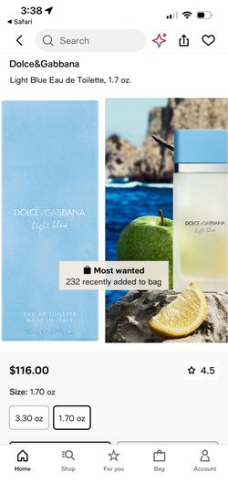 Dolce Gabbana light blue 1.7 oz women
