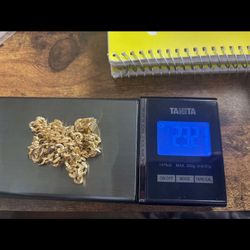18k Gold Chain 22” 7mm 