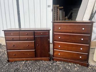 Solid Wood Dresser Set (2 Pieces) – Heavy & Durable – Great Storage  