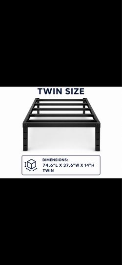 Twin Size Metal Platform Bed Frame
