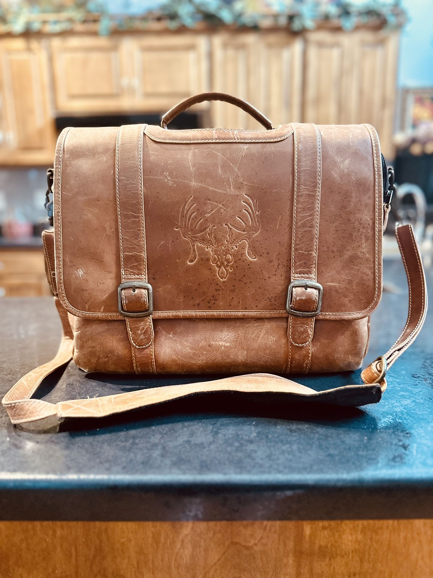 Leather Messenger Bag/Laptop Firm Price