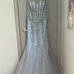 Jovani Light Blue Prom Dress