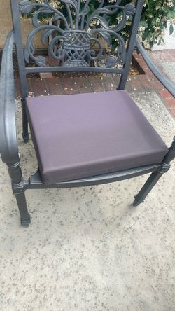 Four Gray Outdoor Chair Cushions