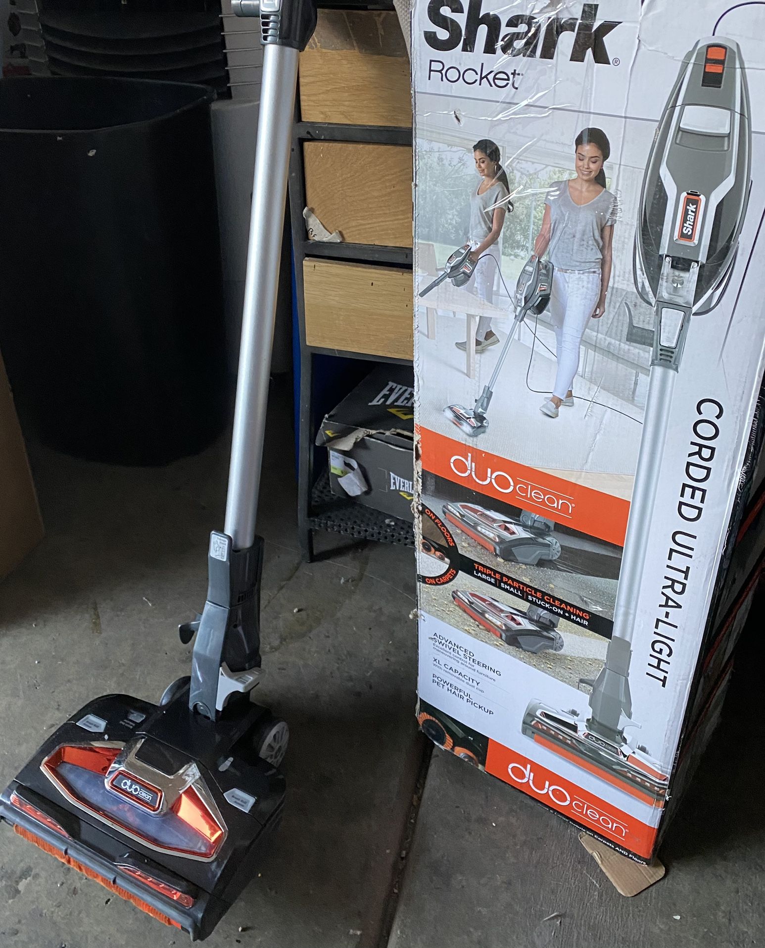 Shark Rocket Duoclean Ultra Light Corded Bagless Carpet & Hardwood Floor Vacuum Cleaner With Handheld Vacuum All Accessories Included In Original Bo