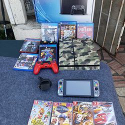 500GB Army PS4 With Box, & all combo PS4 Stuff $300!... Nintendo Switch 2020 V2 256GB Combo $300! Each $300! Combo