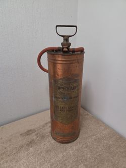 General Quick Aid Vintage Copper Fire Extinguisher