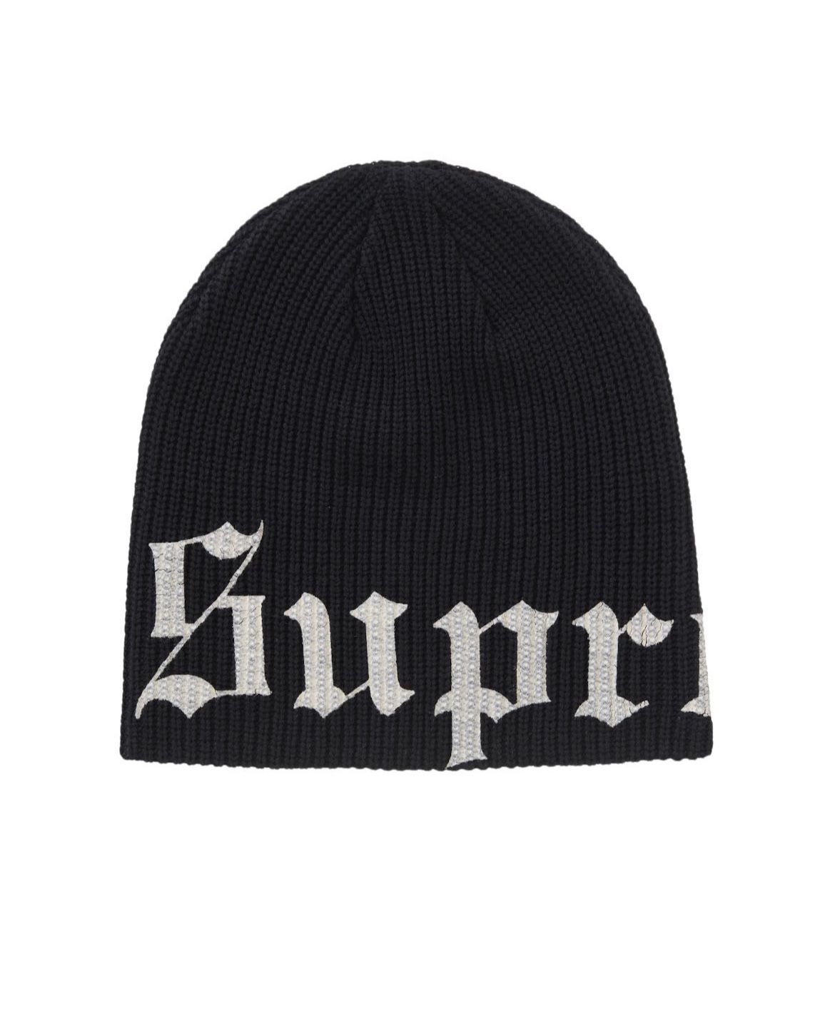 Supreme Old English Printed Beanie Black DS