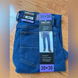 NWT Kirkland Signature Men's straight fit Jeans Size 30x30
