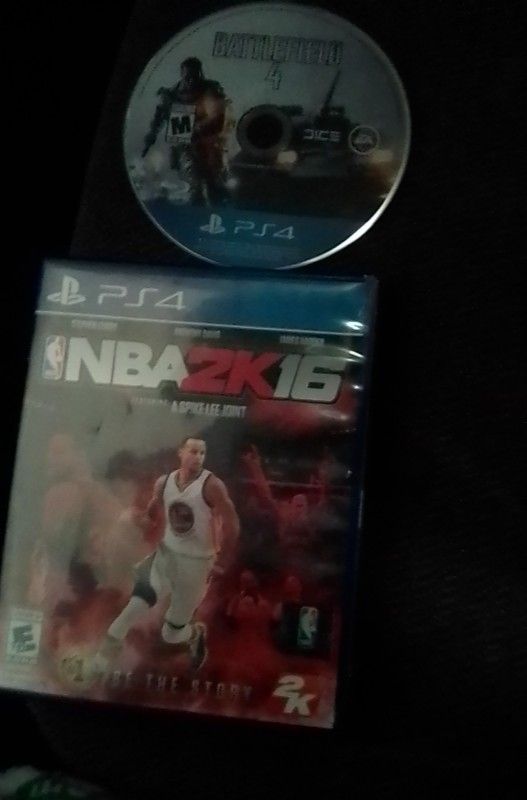 PS4 Games NBA2k16 And Battlefield 4