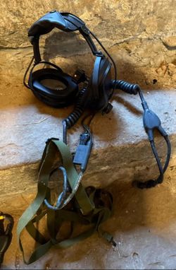 Military Aviation Headset with Comms Cables