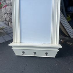 White Board With Key Hanger