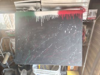 Abstract Splatter Paint Canvas Art