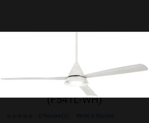Minka Aire Cone 54" Outdoor Wet White Ceiling Fan with LED Light - White Blades (F541L-WH) - Retails For $720