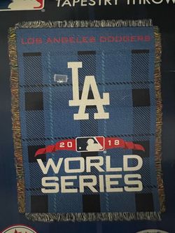 LA Dodgers 2018 World Series Tapestry Throw