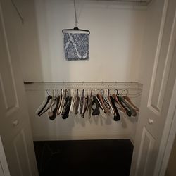 Hangers and new shower curtain