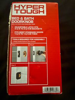 NEW Hyper Tough Bed & Bath Door Knob - Matte Black