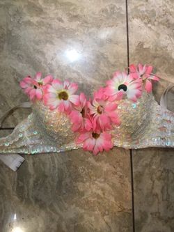 Sparkly Mermaid Bra Top For Mermaid Halloween Costume