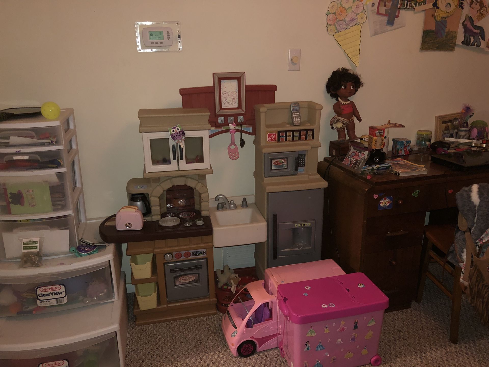 Kitchen set with all different kinds of “food” accessories