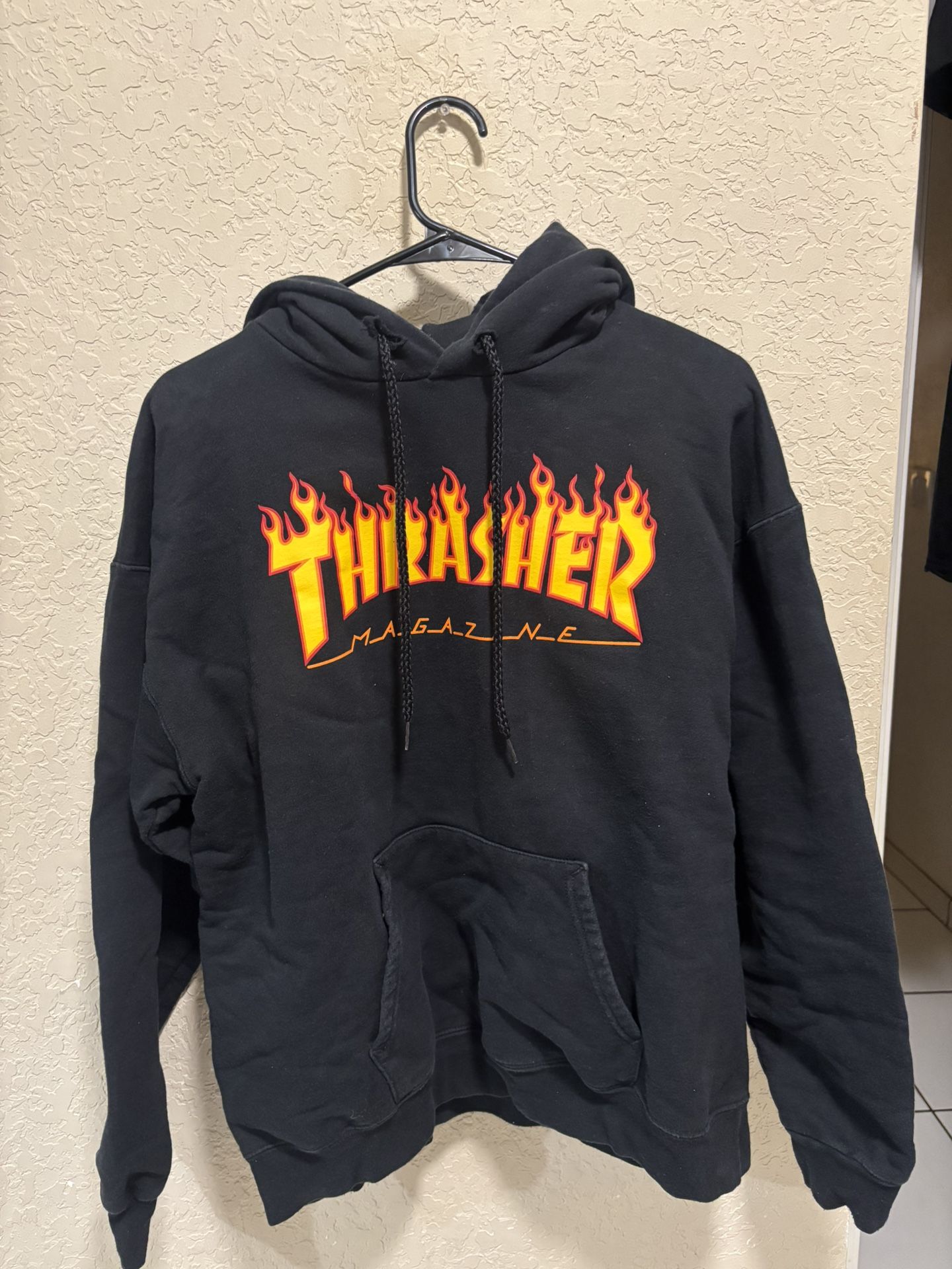 Black Thrasher Hoodie Size Medium 