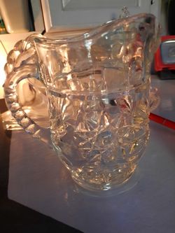 Vintage glass small creamer pitcher