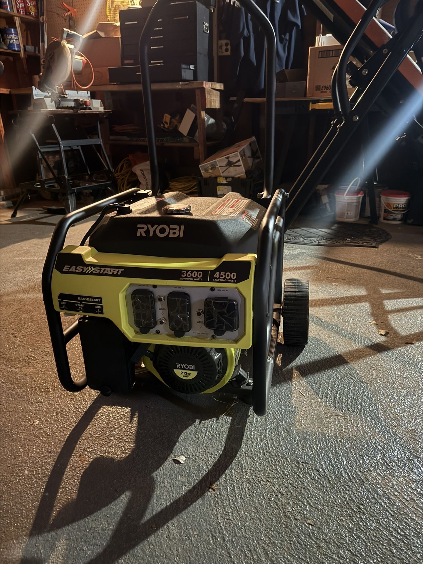 RYOBI 3,600-Watt Gasoline Powered Recoil Start Portable Generator
