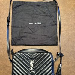YSL Yves Saint Laurent Lou Camera Bag Quilted Black Leather silver Hardware