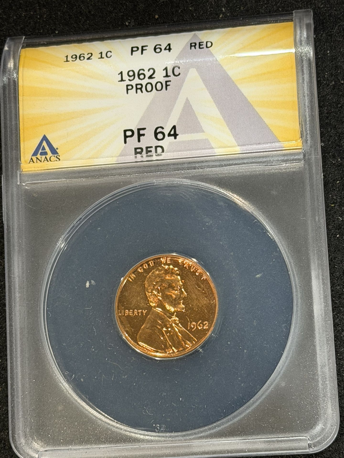 1862 P Gem Proof Lincoln Penny Graded At PF64 6-17