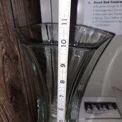 "Hoosier glass" hexagon (6 sided) heavy crystal Vase. 10" tall see pictures for other measurements