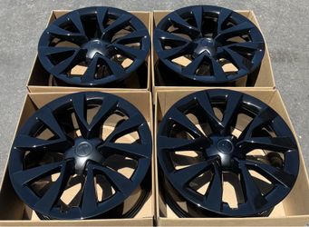 20” Tesla Model X factory wheels Rims Gloss Black new staggered
